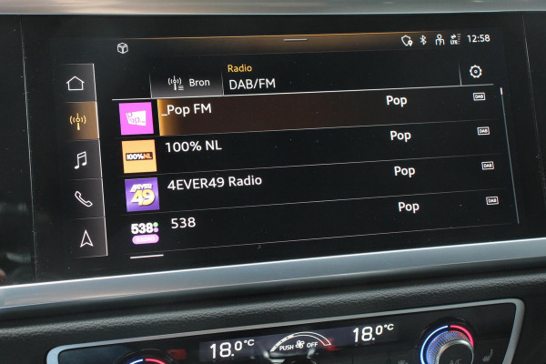 Audi Q3 Sportback 35 TFSI 150pk S-tronic Prestige Navigatie Apple Carplay/Android Auto Parkeersensoren Adaptieve Cruise Control Stoelverwarming Ledverlichting Virtual Cockpit Climate Control