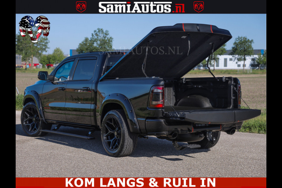Dodge Ram HULK 5.7 V8 402PK | LIMITED EDITION | HUD | LUCHTVERING | BLACK ON BLACK | STRIPING | WIDE BODY | BREDE WIELEN | BOM VOL CREW CAB DUBBELE CAINE 5 PERSOONS UITVOERING | TOP STAAT |