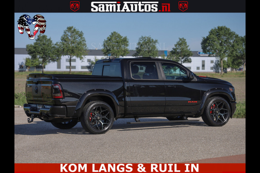 Dodge Ram HULK 5.7 V8 402PK | LIMITED EDITION | HUD | LUCHTVERING | BLACK ON BLACK | STRIPING | WIDE BODY | BREDE WIELEN | BOM VOL CREW CAB DUBBELE CAINE 5 PERSOONS UITVOERING | TOP STAAT |