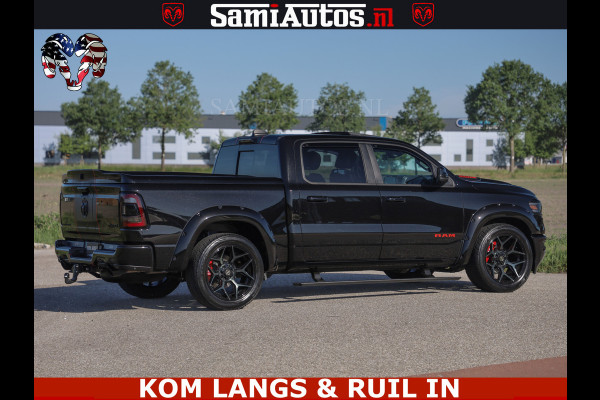 Dodge Ram HULK 5.7 V8 402PK | LIMITED EDITION | HUD | LUCHTVERING | BLACK ON BLACK | STRIPING | WIDE BODY | BREDE WIELEN | BOM VOL CREW CAB DUBBELE CAINE 5 PERSOONS UITVOERING | TOP STAAT |