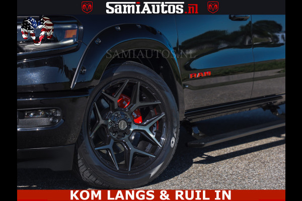 Dodge Ram HULK 5.7 V8 402PK | LIMITED EDITION | HUD | LUCHTVERING | BLACK ON BLACK | STRIPING | WIDE BODY | BREDE WIELEN | BOM VOL CREW CAB DUBBELE CAINE 5 PERSOONS UITVOERING | TOP STAAT |