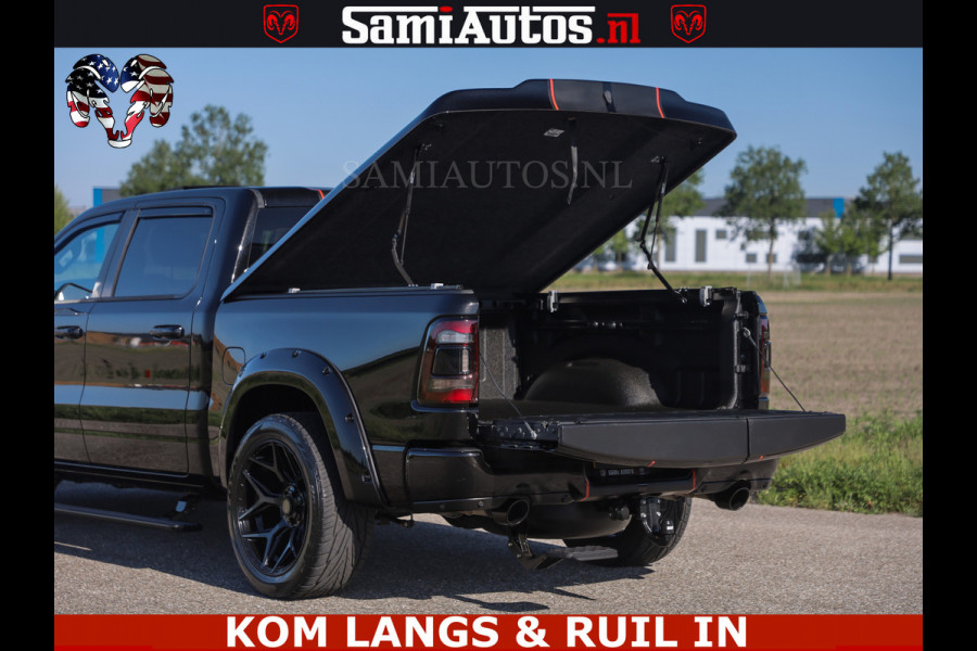 Dodge Ram HULK 5.7 V8 402PK | LIMITED EDITION | HUD | LUCHTVERING | BLACK ON BLACK | STRIPING | WIDE BODY | BREDE WIELEN | BOM VOL CREW CAB DUBBELE CAINE 5 PERSOONS UITVOERING | TOP STAAT |