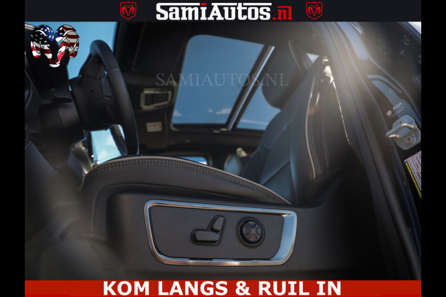 Dodge Ram HULK 5.7 V8 402PK | LIMITED EDITION | HUD | LUCHTVERING | BLACK ON BLACK | STRIPING | WIDE BODY | BREDE WIELEN | BOM VOL CREW CAB DUBBELE CAINE 5 PERSOONS UITVOERING | TOP STAAT |