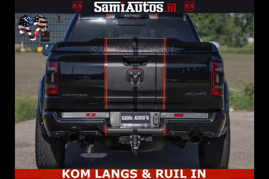 Dodge Ram HULK 5.7 V8 402PK | LIMITED EDITION | HUD | LUCHTVERING | BLACK ON BLACK | STRIPING | WIDE BODY | BREDE WIELEN | BOM VOL CREW CAB DUBBELE CAINE 5 PERSOONS UITVOERING | TOP STAAT |