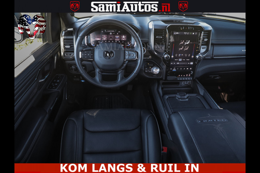 Dodge Ram HULK 5.7 V8 402PK | LIMITED EDITION | HUD | LUCHTVERING | BLACK ON BLACK | STRIPING | WIDE BODY | BREDE WIELEN | BOM VOL CREW CAB DUBBELE CAINE 5 PERSOONS UITVOERING | TOP STAAT |