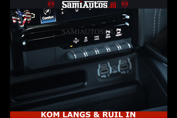 Dodge Ram HULK 5.7 V8 402PK | LIMITED EDITION | HUD | LUCHTVERING | BLACK ON BLACK | STRIPING | WIDE BODY | BREDE WIELEN | BOM VOL CREW CAB DUBBELE CAINE 5 PERSOONS UITVOERING | TOP STAAT |
