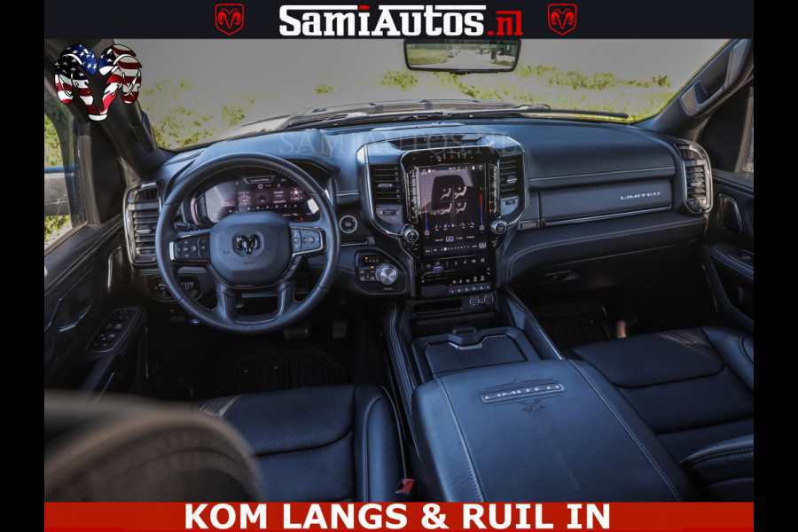 Dodge Ram HULK 5.7 V8 402PK | LIMITED EDITION | HUD | LUCHTVERING | BLACK ON BLACK | STRIPING | WIDE BODY | BREDE WIELEN | BOM VOL CREW CAB DUBBELE CAINE 5 PERSOONS UITVOERING | TOP STAAT |