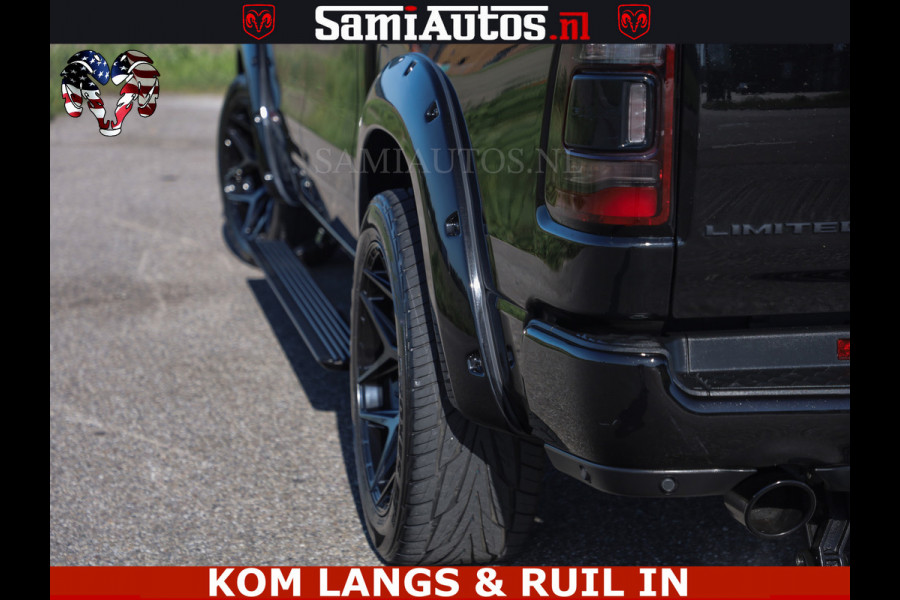 Dodge Ram HULK 5.7 V8 402PK | LIMITED EDITION | HUD | LUCHTVERING | BLACK ON BLACK | STRIPING | WIDE BODY | BREDE WIELEN | BOM VOL CREW CAB DUBBELE CAINE 5 PERSOONS UITVOERING | TOP STAAT |