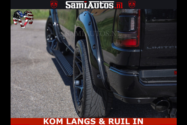 Dodge Ram HULK 5.7 V8 402PK | LIMITED EDITION | HUD | LUCHTVERING | BLACK ON BLACK | STRIPING | WIDE BODY | BREDE WIELEN | BOM VOL CREW CAB DUBBELE CAINE 5 PERSOONS UITVOERING | TOP STAAT |