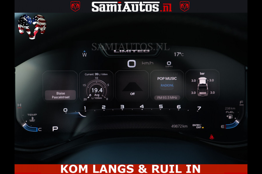 Dodge Ram HULK 5.7 V8 402PK | LIMITED EDITION | HUD | LUCHTVERING | BLACK ON BLACK | STRIPING | WIDE BODY | BREDE WIELEN | BOM VOL CREW CAB DUBBELE CAINE 5 PERSOONS UITVOERING | TOP STAAT |