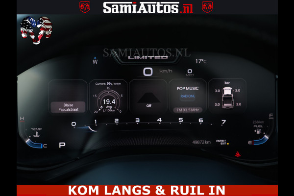 Dodge Ram HULK 5.7 V8 402PK | LIMITED EDITION | HUD | LUCHTVERING | BLACK ON BLACK | STRIPING | WIDE BODY | BREDE WIELEN | BOM VOL CREW CAB DUBBELE CAINE 5 PERSOONS UITVOERING | TOP STAAT |