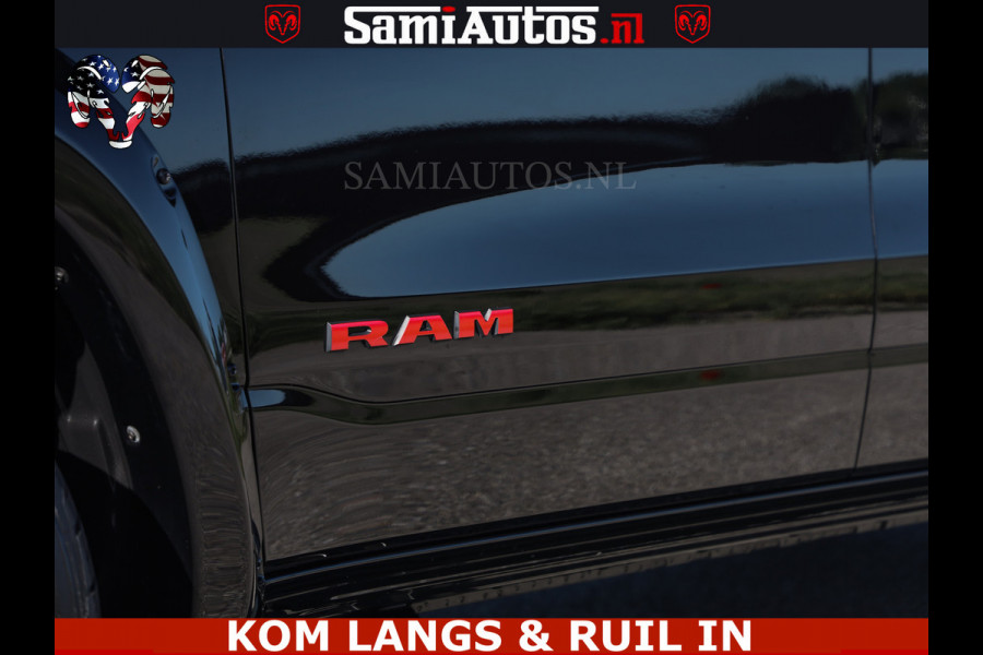 Dodge Ram HULK 5.7 V8 402PK | LIMITED EDITION | HUD | LUCHTVERING | BLACK ON BLACK | STRIPING | WIDE BODY | BREDE WIELEN | BOM VOL CREW CAB DUBBELE CAINE 5 PERSOONS UITVOERING | TOP STAAT |