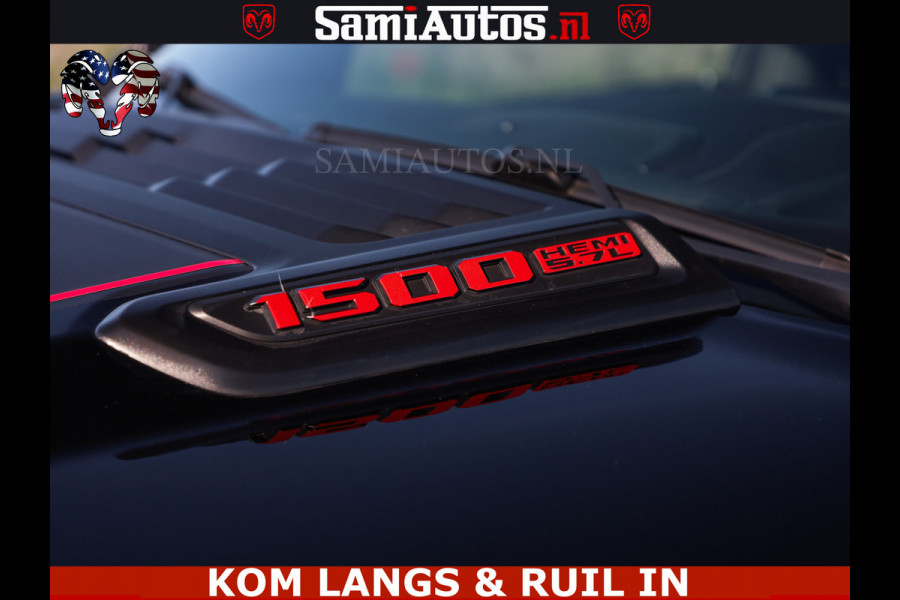 Dodge Ram HULK 5.7 V8 402PK | LIMITED EDITION | HUD | LUCHTVERING | BLACK ON BLACK | STRIPING | WIDE BODY | BREDE WIELEN | BOM VOL CREW CAB DUBBELE CAINE 5 PERSOONS UITVOERING | TOP STAAT |