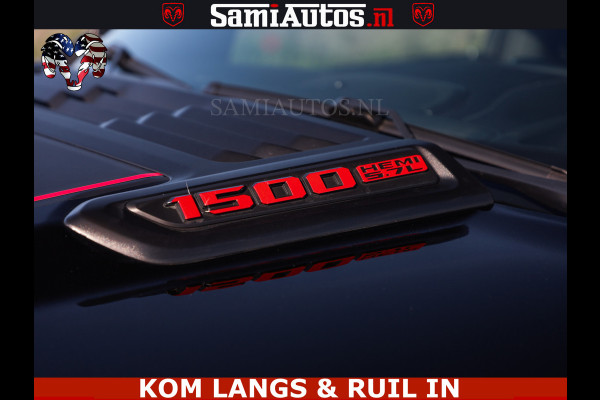 Dodge Ram HULK 5.7 V8 402PK | LIMITED EDITION | HUD | LUCHTVERING | BLACK ON BLACK | STRIPING | WIDE BODY | BREDE WIELEN | BOM VOL CREW CAB DUBBELE CAINE 5 PERSOONS UITVOERING | TOP STAAT |