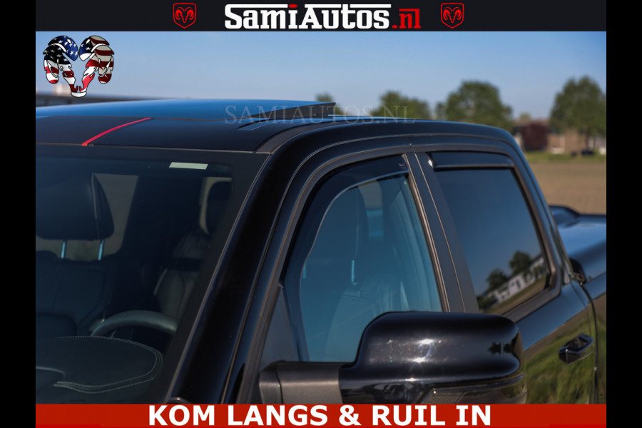 Dodge Ram HULK 5.7 V8 402PK | LIMITED EDITION | HUD | LUCHTVERING | BLACK ON BLACK | STRIPING | WIDE BODY | BREDE WIELEN | BOM VOL CREW CAB DUBBELE CAINE 5 PERSOONS UITVOERING | TOP STAAT |