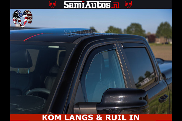 Dodge Ram HULK 5.7 V8 402PK | LIMITED EDITION | HUD | LUCHTVERING | BLACK ON BLACK | STRIPING | WIDE BODY | BREDE WIELEN | BOM VOL CREW CAB DUBBELE CAINE 5 PERSOONS UITVOERING | TOP STAAT |