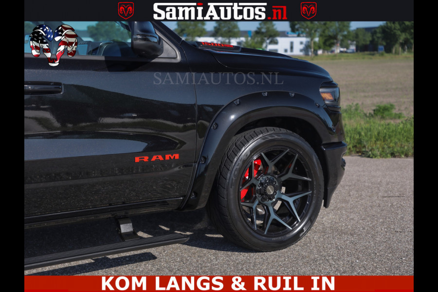 Dodge Ram HULK 5.7 V8 402PK | LIMITED EDITION | HUD | LUCHTVERING | BLACK ON BLACK | STRIPING | WIDE BODY | BREDE WIELEN | BOM VOL CREW CAB DUBBELE CAINE 5 PERSOONS UITVOERING | TOP STAAT |
