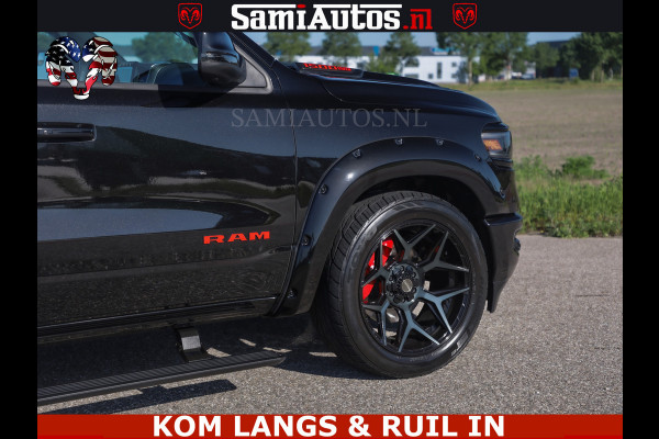 Dodge Ram HULK 5.7 V8 402PK | LIMITED EDITION | HUD | LUCHTVERING | BLACK ON BLACK | STRIPING | WIDE BODY | BREDE WIELEN | BOM VOL CREW CAB DUBBELE CAINE 5 PERSOONS UITVOERING | TOP STAAT |