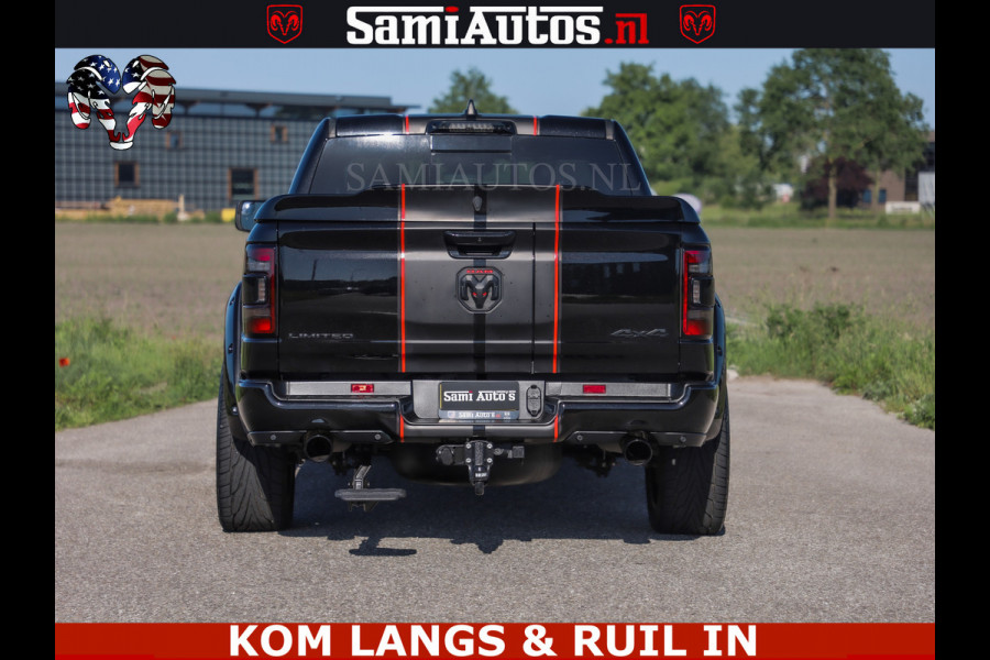 Dodge Ram HULK 5.7 V8 402PK | LIMITED EDITION | HUD | LUCHTVERING | BLACK ON BLACK | STRIPING | WIDE BODY | BREDE WIELEN | BOM VOL CREW CAB DUBBELE CAINE 5 PERSOONS UITVOERING | TOP STAAT |