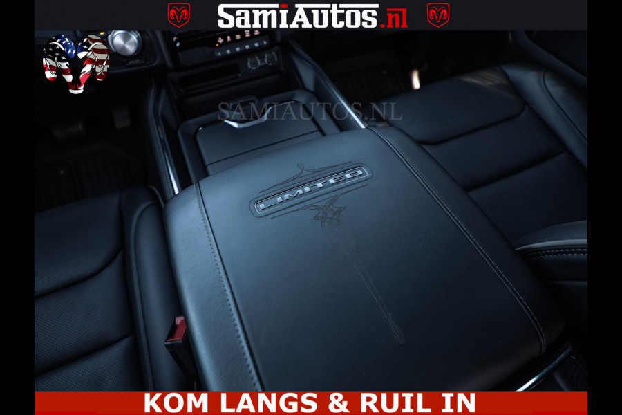 Dodge Ram HULK 5.7 V8 402PK | LIMITED EDITION | HUD | LUCHTVERING | BLACK ON BLACK | STRIPING | WIDE BODY | BREDE WIELEN | BOM VOL CREW CAB DUBBELE CAINE 5 PERSOONS UITVOERING | TOP STAAT |