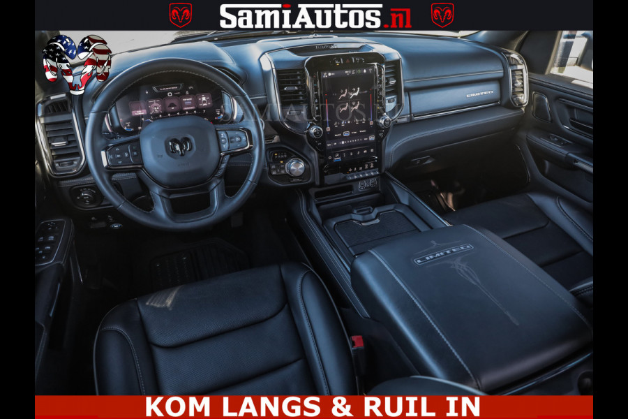 Dodge Ram HULK 5.7 V8 402PK | LIMITED EDITION | HUD | LUCHTVERING | BLACK ON BLACK | STRIPING | WIDE BODY | BREDE WIELEN | BOM VOL CREW CAB DUBBELE CAINE 5 PERSOONS UITVOERING | TOP STAAT |