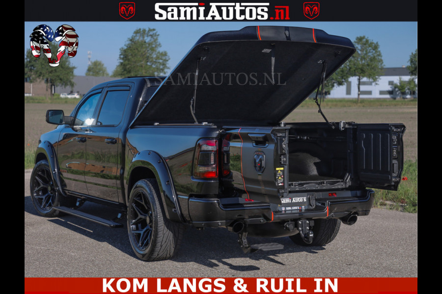 Dodge Ram HULK 5.7 V8 402PK | LIMITED EDITION | HUD | LUCHTVERING | BLACK ON BLACK | STRIPING | WIDE BODY | BREDE WIELEN | BOM VOL CREW CAB DUBBELE CAINE 5 PERSOONS UITVOERING | TOP STAAT |