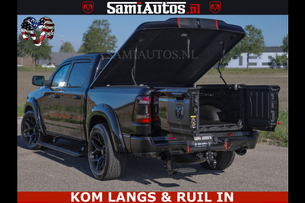 Dodge Ram HULK 5.7 V8 402PK | LIMITED EDITION | HUD | LUCHTVERING | BLACK ON BLACK | STRIPING | WIDE BODY | BREDE WIELEN | BOM VOL CREW CAB DUBBELE CAINE 5 PERSOONS UITVOERING | TOP STAAT |
