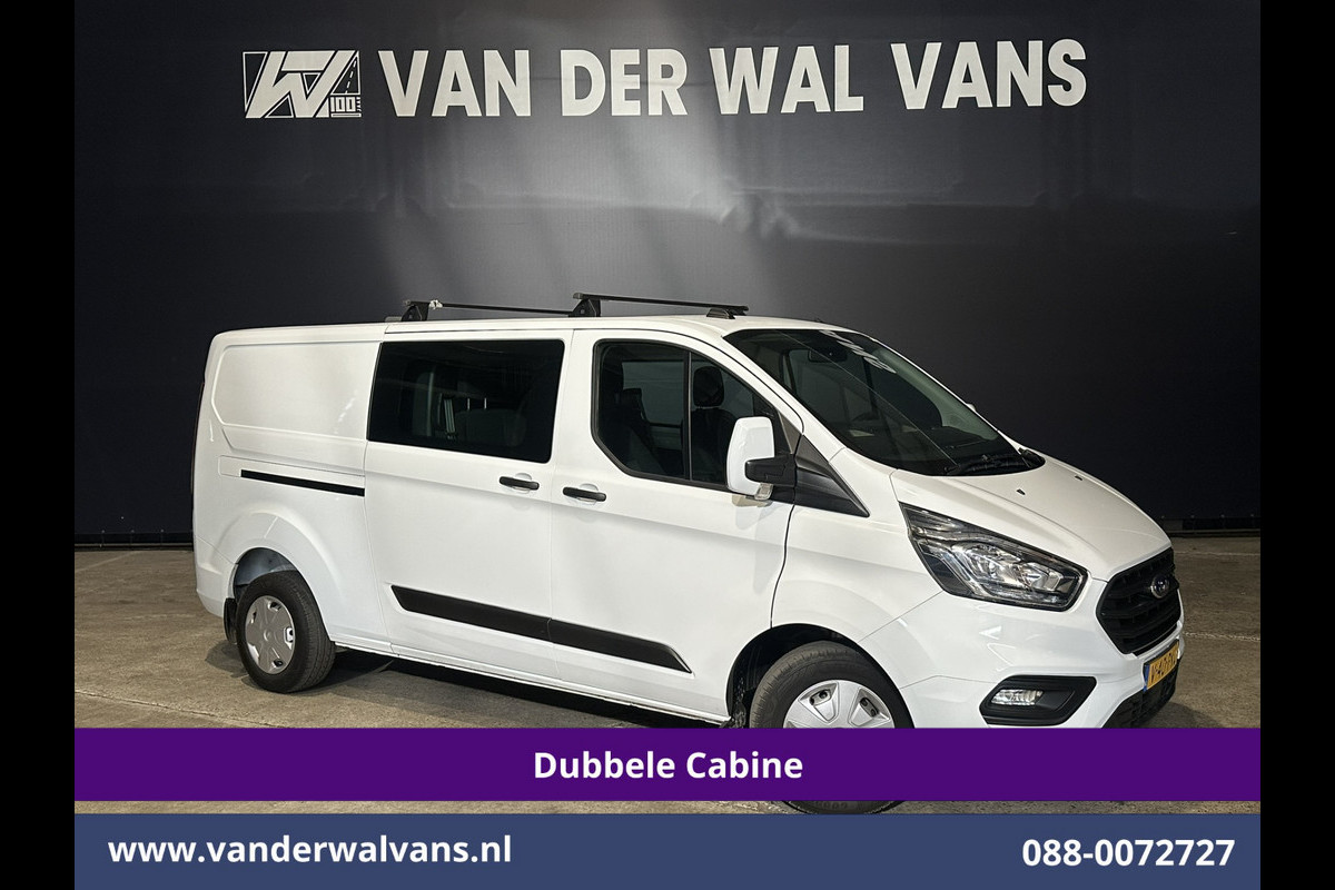 Ford Transit Custom 2.0 TDCI 131pk L2H1 Dubbele Cabine Inrichting Euro6 Airco | 5-Zits | Camera | Cruisecontrol | LED Parkeersensoren, Stoelverwarming, Achterklep, Dakdragers, 2800kg trekvermogen