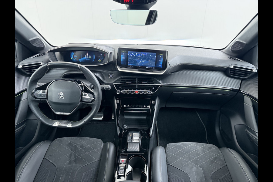 Peugeot e-208 EV GT 350 50kWh Soh 94% Panoramadak Adap.Cruise Stoelverwarming 3D-Navi 360°Camera Ecc Android Auto Apple Carplay Pdc Lmv Privacy Glas Led DAB Bluetooth Regen-Lichtsensor DAB+ Dealeronderhouden
