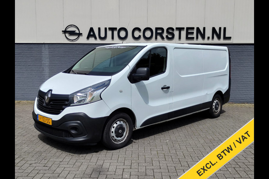 Renault Trafic 1.6 dCi 126PK T29 L2H1 3-Persoons Euro 6 Trekhaak Airco Navi Cruise Control Bluetooth Pdc Comfort Energy Betonplex vloer Wandbetimmering Schuifdeur Achterdeuren Origineel Nederlandse Auto