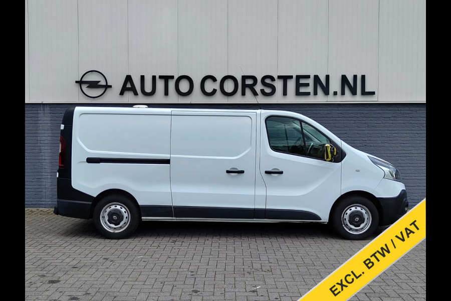 Renault Trafic 1.6 dCi 126PK T29 L2H1 3-Persoons Euro 6 Trekhaak Airco Navi Cruise Control Bluetooth Pdc Comfort Energy Betonplex vloer Wandbetimmering Schuifdeur Achterdeuren Origineel Nederlandse Auto