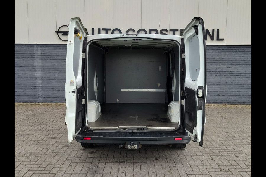 Renault Trafic 1.6 dCi 126PK T29 L2H1 3-Persoons Euro 6 Trekhaak Airco Navi Cruise Control Bluetooth Pdc Comfort Energy Betonplex vloer Wandbetimmering Schuifdeur Achterdeuren Origineel Nederlandse Auto