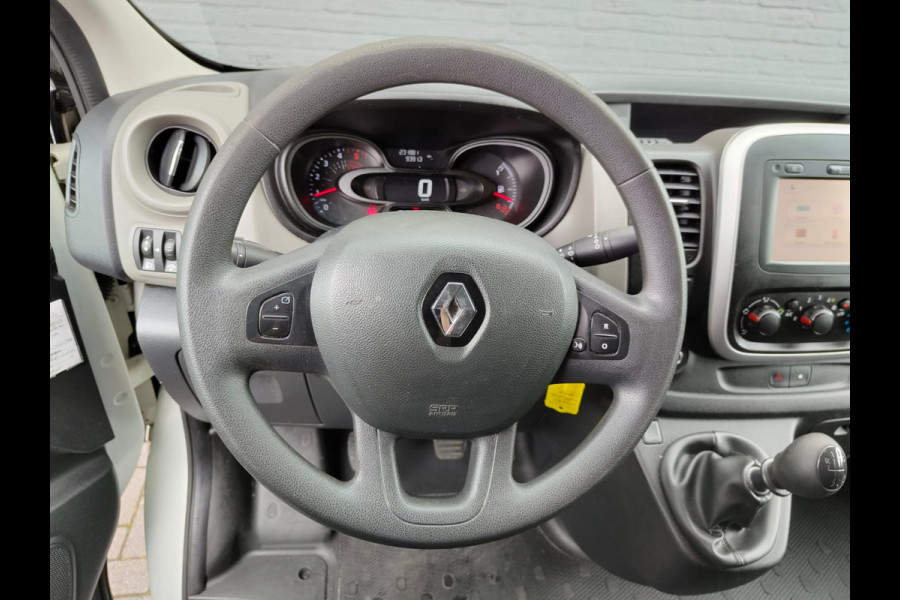 Renault Trafic 1.6 dCi 126PK T29 L2H1 3-Persoons Euro 6 Trekhaak Airco Navi Cruise Control Bluetooth Pdc Comfort Energy Betonplex vloer Wandbetimmering Schuifdeur Achterdeuren Origineel Nederlandse Auto
