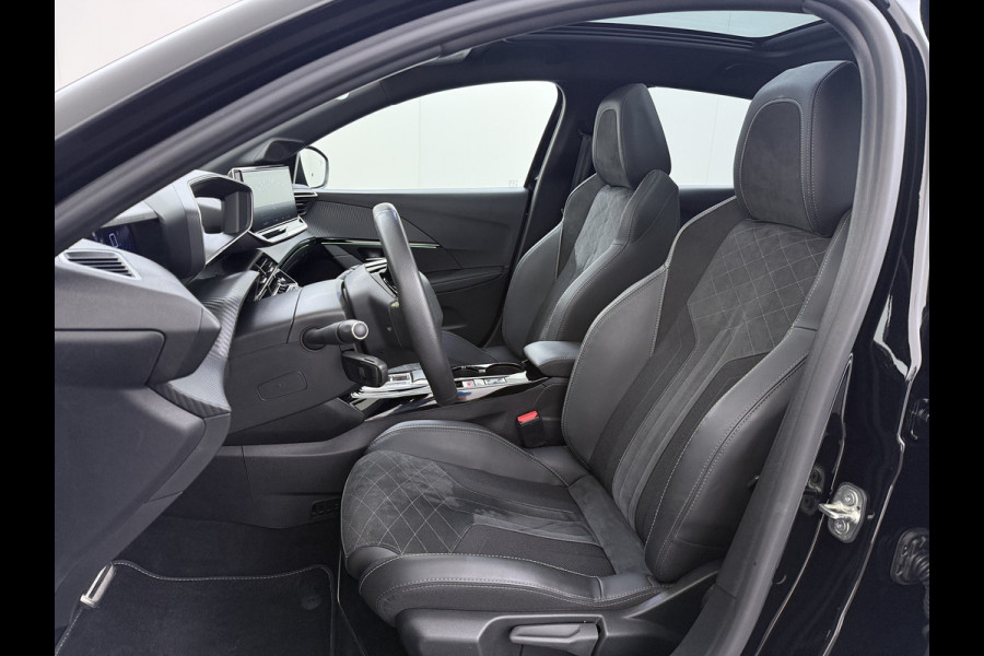 Peugeot e-208 EV GT 350 50kWh Soh 94% Panoramadak Adap.Cruise Stoelverwarming 3D-Navi 360°Camera Ecc Android Auto Apple Carplay Pdc Lmv Privacy Glas Led DAB Bluetooth Regen-Lichtsensor DAB+ Dealeronderhouden