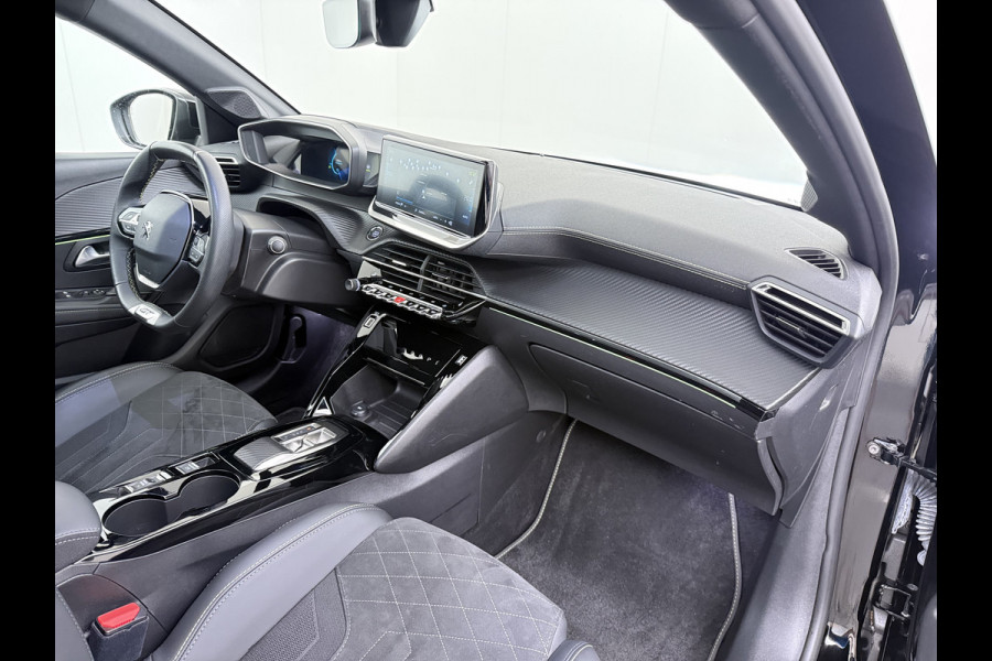 Peugeot e-208 EV GT 350 50kWh Soh 94% Panoramadak Adap.Cruise Stoelverwarming 3D-Navi 360°Camera Ecc Android Auto Apple Carplay Pdc Lmv Privacy Glas Led DAB Bluetooth Regen-Lichtsensor DAB+ Dealeronderhouden