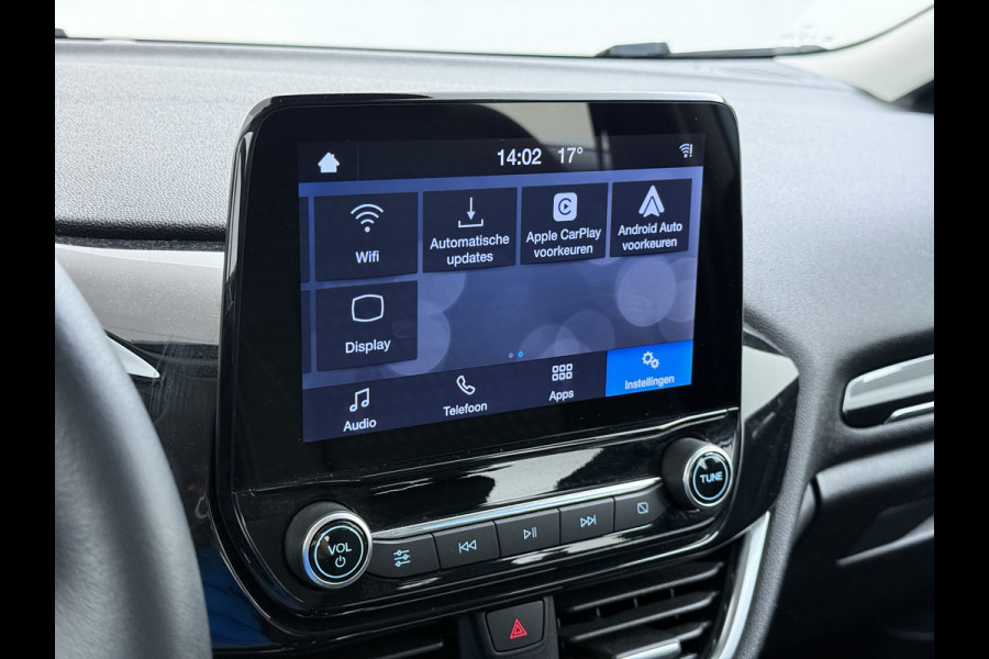 Ford Fiesta 1.0T 126PK Titanium Apple Carplay Android Navi LM Airco Stoelverwarming Apps Voorruitverwarming Wifi Mistlampen Chroompack TCS Led Lmv Lane Assist Isofix TCS EAB Hill-Start-Assist Ford-Pass-Connect LED