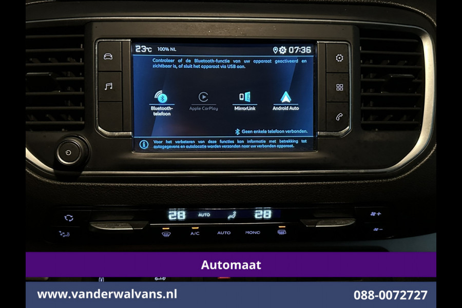 Peugeot Expert 2.0 BlueHDI 177pk Automaat L2H1 Euro6 Airco | Camera | Trekhaak | Android Auto Cruisecontrol, Parkeersensoren, Bijrijdersbank