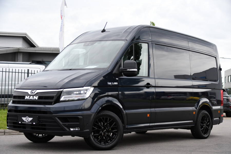 MAN TGE 3.180 35 2.0 L3H3 PB Edition Full Options! Adpatieve Cruise, Camera, Carplay, 177pk, LED, Stuurverwarming, Trekhaak, Multimedia, Voorruit verwarming, Uniek!