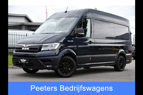 MAN TGE 3.180 35 2.0 L3H3 PB Edition Full Options! Adpatieve Cruise, Camera, Carplay, 177pk, LED, Stuurverwarming, Trekhaak, Multimedia, Voorruit verwarming, Uniek!