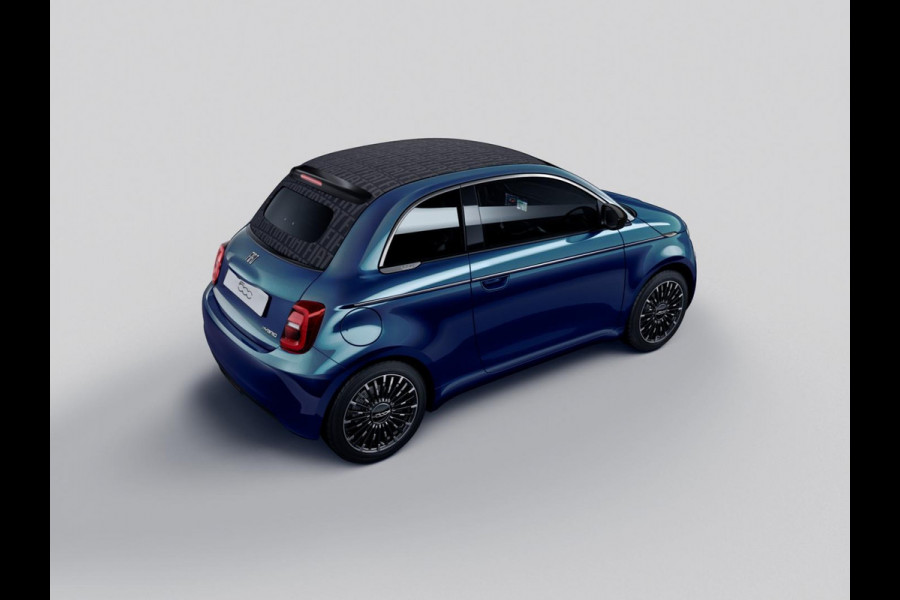 Fiat 500 Hybrid La Prima Cabrio | Clima | LED | PDC | JBL Premium Audio | 17" | Camera | Canneloni Ivory/Piombo interieur