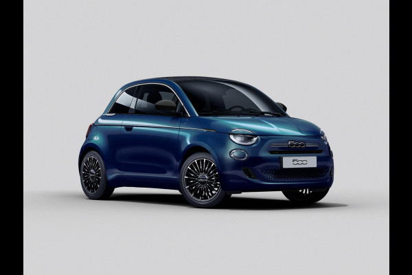 Fiat 500 Hybrid La Prima Cabrio | Clima | LED | PDC | JBL Premium Audio | 17" | Camera | Canneloni Ivory/Piombo interieur