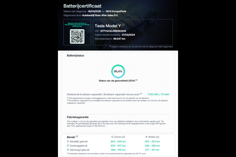 Tesla Model Y Performance AWD 75 kWh SOH 95% ACC Panoramadak HW3 24 Maanden garantie* (Vraag naar de voorwaarden)
