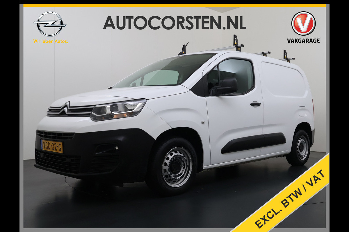 Citroën Berlingo 1.5 HDI Navi* Laadruimte-Airco Trekhaak Apple Carplay Android Auto Cruise Control Pdc Club Dakdragers Schuifdeur Betonplex Vloer Wandbetimmering 1.230KG Trekgewicht Euro 6