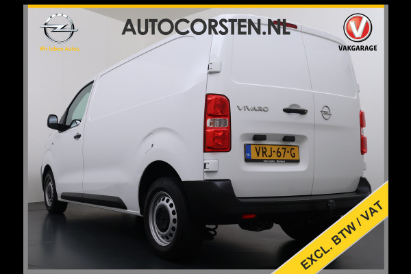 Opel Vivaro 2.0CDTI 145pk L2H1 3-Pers. Trekhaak Euro 6 Navi Apple Carplay Android Auto Airco Cruise Control Pdc Edition Regen-Lichtsensor Betonplex Vloer Wandbetimmering Schuifdeur 2.500KG Trekgewicht Origineel Nederlandse Bus
