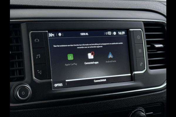Opel Vivaro 2.0CDTI 145pk L2H1 3-Pers. Trekhaak Euro 6 Navi Apple Carplay Android Auto Airco Cruise Control Pdc Edition Regen-Lichtsensor Betonplex Vloer Wandbetimmering Schuifdeur 2.500KG Trekgewicht Origineel Nederlandse Bus