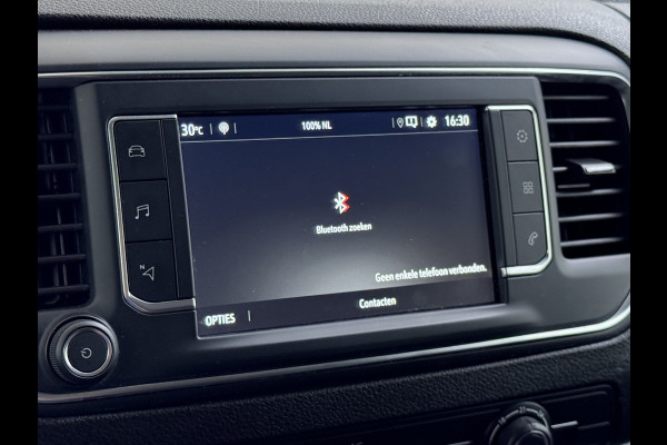 Opel Vivaro 2.0CDTI 145pk L2H1 3-Pers. Trekhaak Euro 6 Navi Apple Carplay Android Auto Airco Cruise Control Pdc Edition Regen-Lichtsensor Betonplex Vloer Wandbetimmering Schuifdeur 2.500KG Trekgewicht Origineel Nederlandse Bus