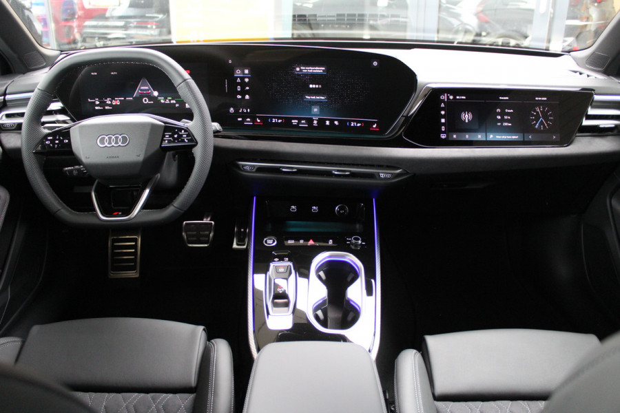 Audi A6 Avant 2.0 e-Hybrid Quattro S-Line | Spoilerpakket | Achteras besturing | Alcantara/Leder | Zwenkbare Trekhaak | 360 | Nieuw