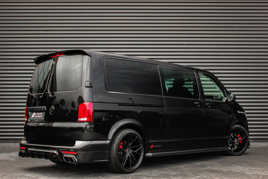 Volkswagen Transporter 2.0 TDI L2H1 150PK BULLI DC DUBBEL CABINE / LEIGHTONVANS BODYKIT / FULL OPTIONS / LEDER / FULL BLACK /APPLE