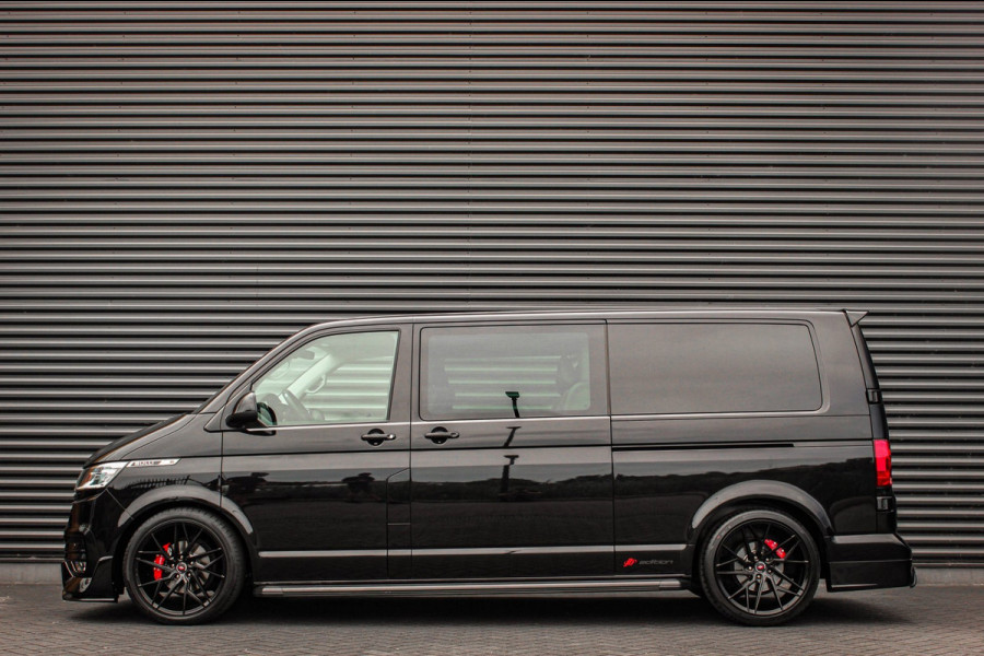 Volkswagen Transporter 2.0 TDI L2H1 150PK BULLI DC DUBBEL CABINE / LEIGHTONVANS BODYKIT / FULL OPTIONS / LEDER / FULL BLACK /APPLE