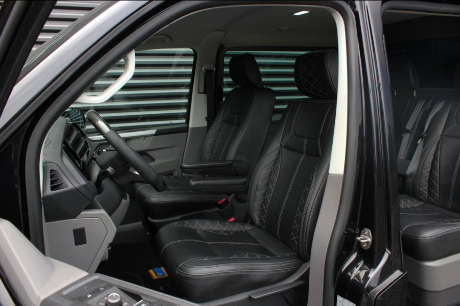 Volkswagen Transporter 2.0 TDI L2H1 150PK BULLI DC DUBBEL CABINE / LEIGHTONVANS BODYKIT / FULL OPTIONS / LEDER / FULL BLACK /APPLE